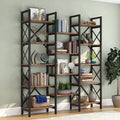 5-Shelf Wood and Metal Bookcase U392