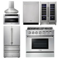 36 Dual Fuel Range, Range Hood, Microwave, Refrigerator, Dishwasher, Wine Cooler R2619