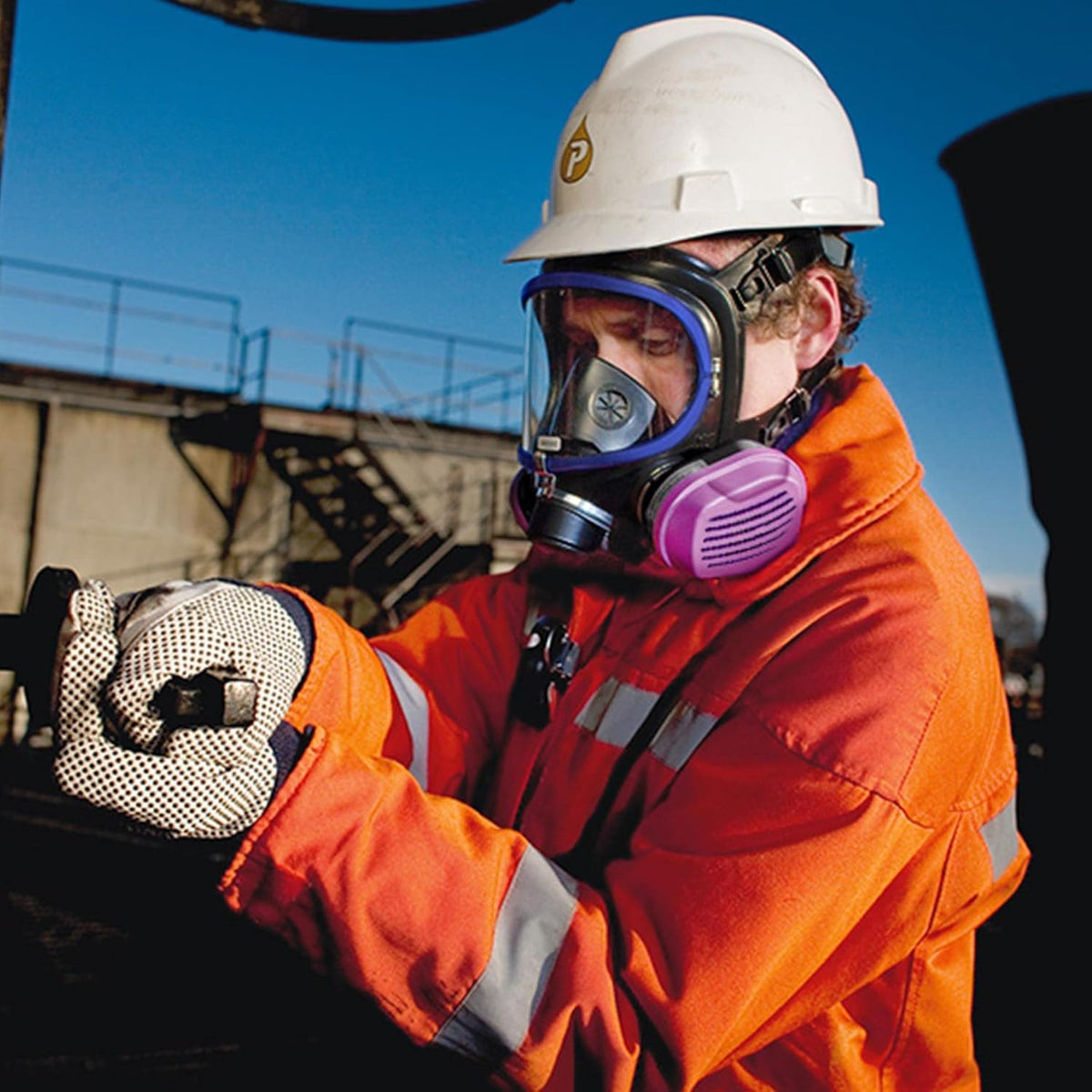 Full-Face Respirator Mask with Combination Cartridge, NIOSH Certified N5859