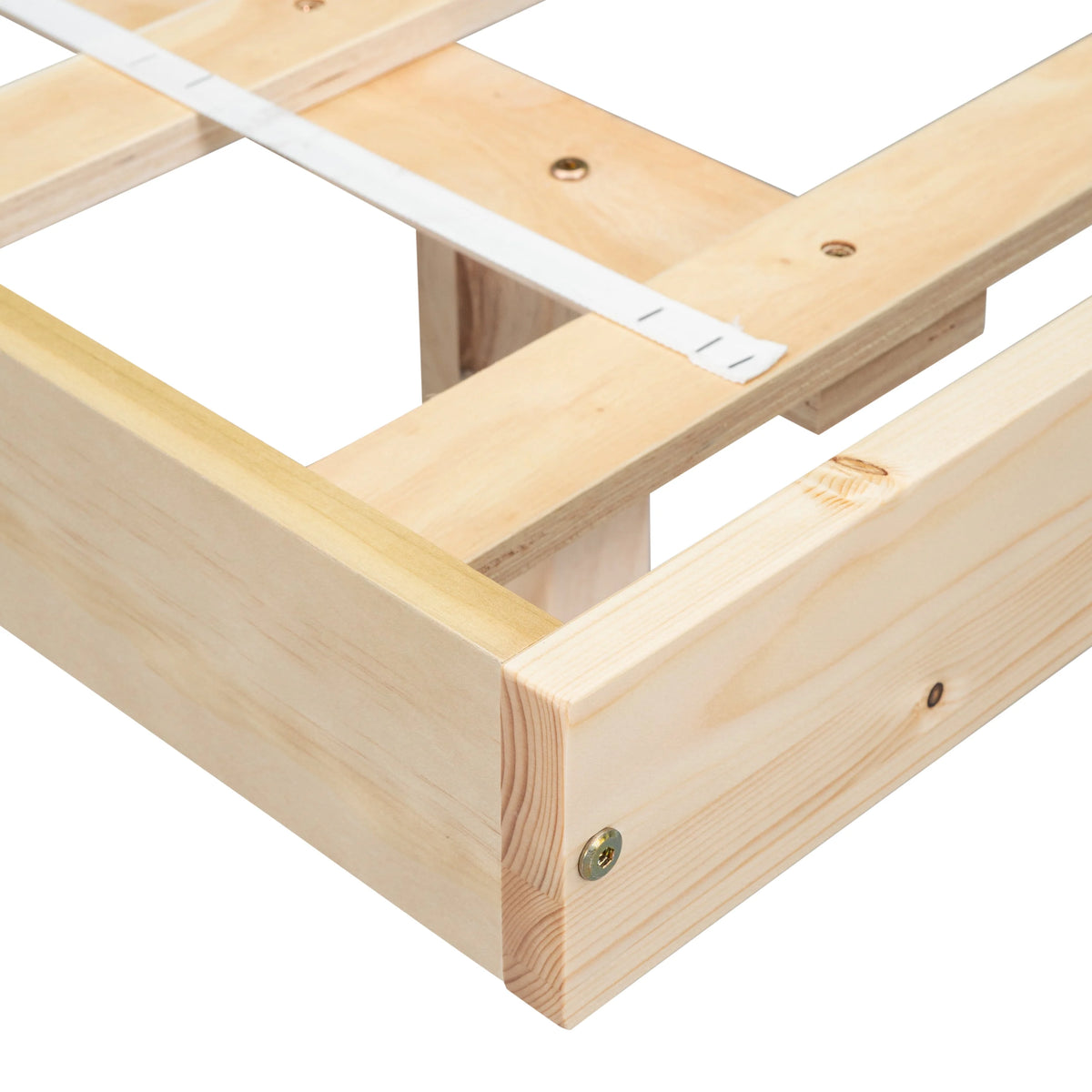 White Full Size Floating Bed Frame with LED Lights H643638