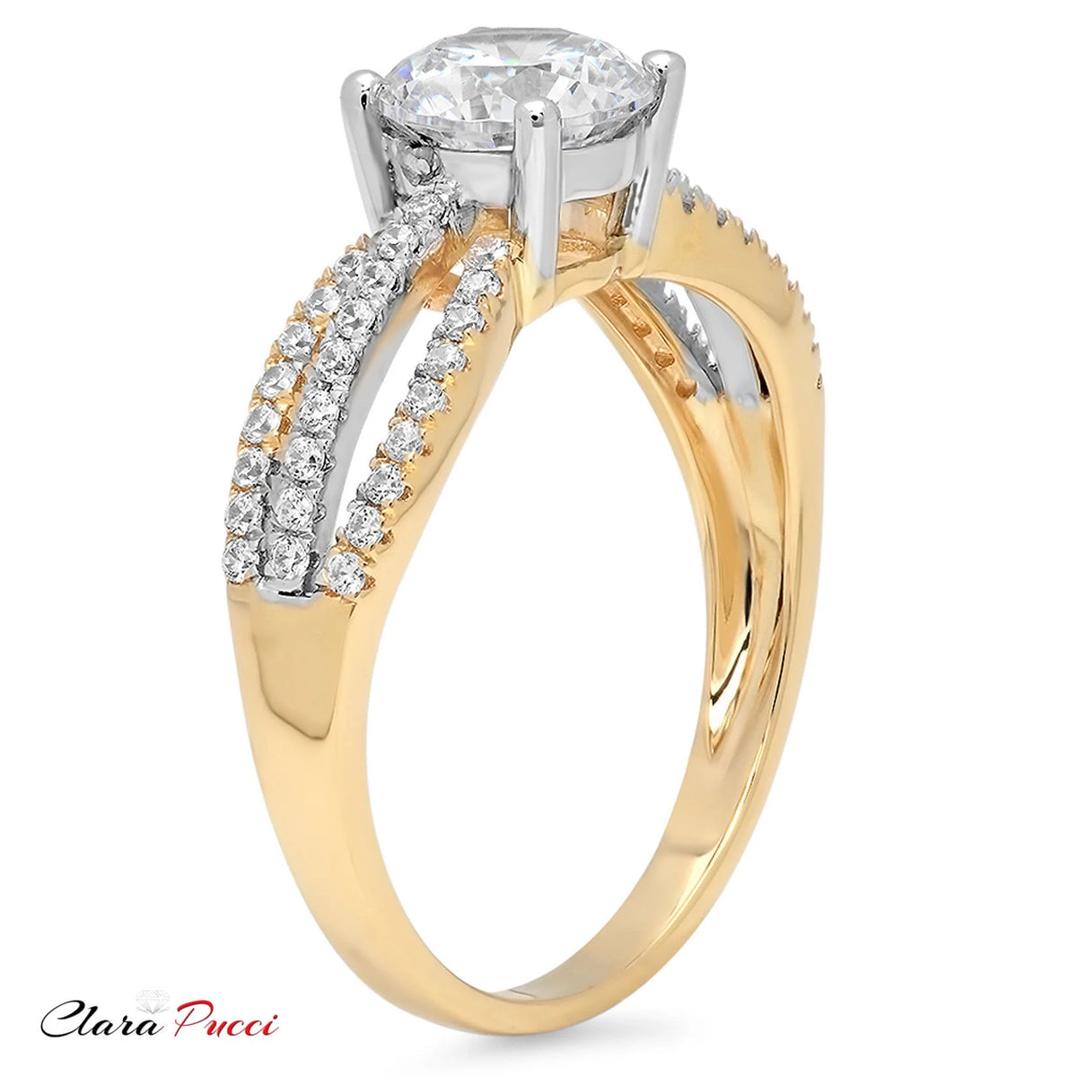 14K Yellow White Gold Diamond Engagement Ring O963390