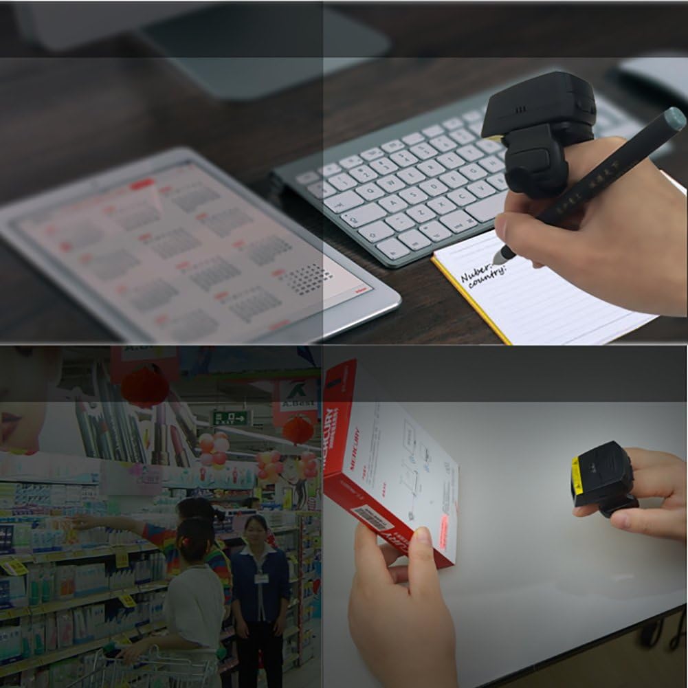 2D Wireless Finger Scanner with Alloy Shell & 350mAh Battery B90425