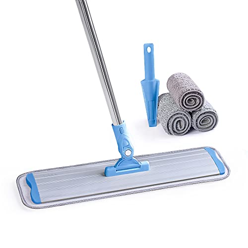 Commercial Flat Microfiber Floor Mop with 4 Washable Pads M35412
