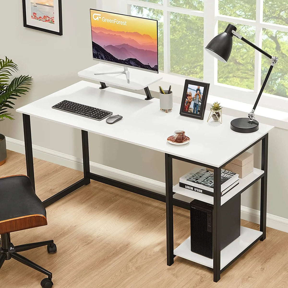 39 inch Computer Desk with Monitor Stand J374