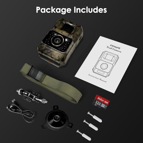 Trail Camera Bluetooth 2000mAh Rechargeable Night Vision 48MP Z36248