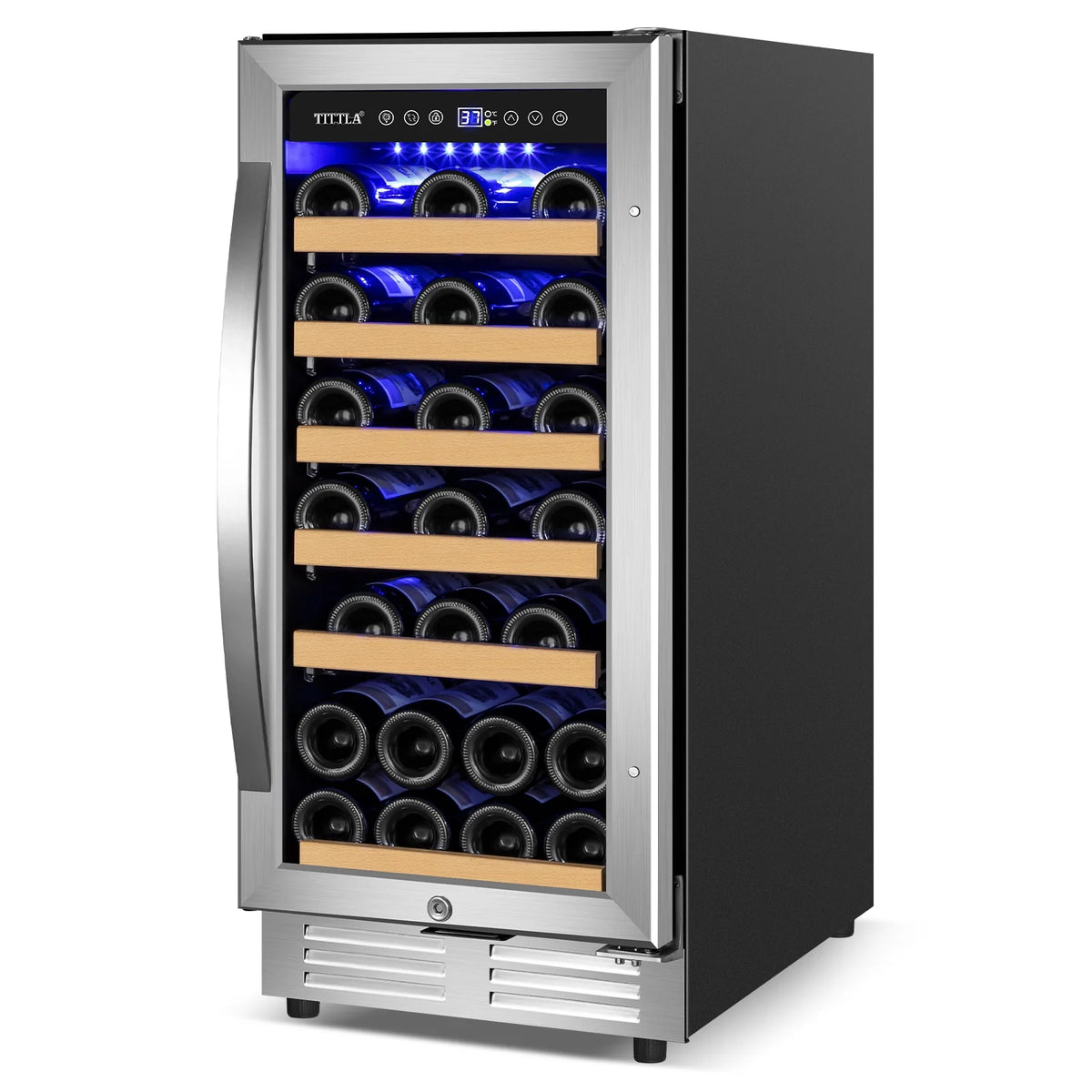 15 inch 30 Bottle Stainless Steel Wine Cooler F9869