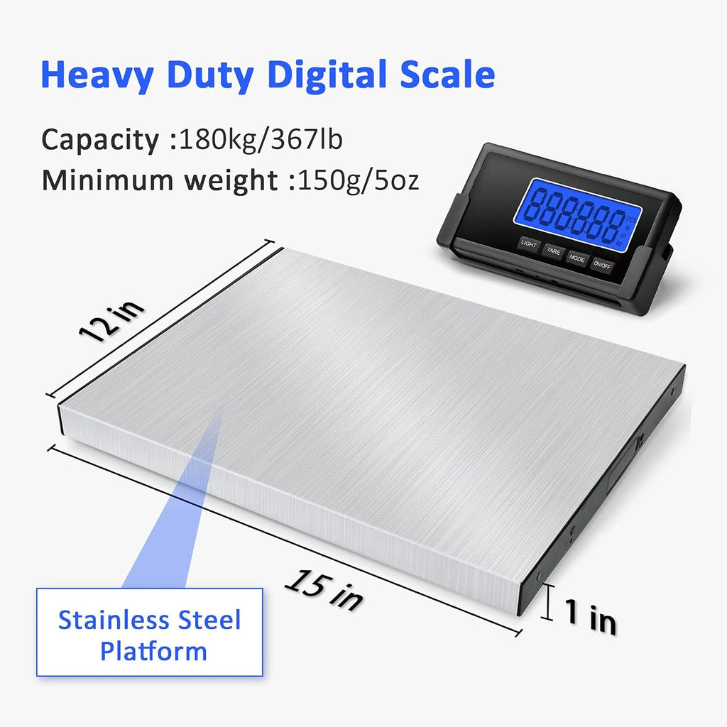 397lb Heavy Duty Postal Scale Stainless Steel with Wireless Displays, Pack of 2 M11814
