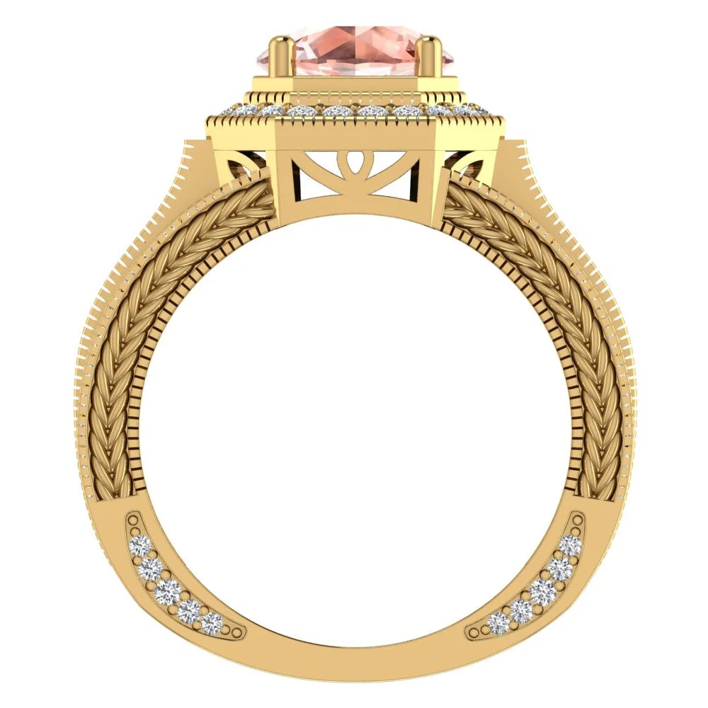 14K Gold Morganite Engagement Ring D979860
