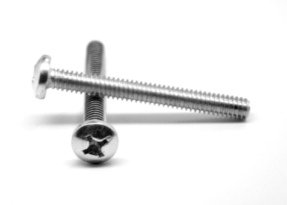 M8 x 1.25 x 60 mm Phillips Pan Head Machine Screw Zinc Plated Pk 100 C298515