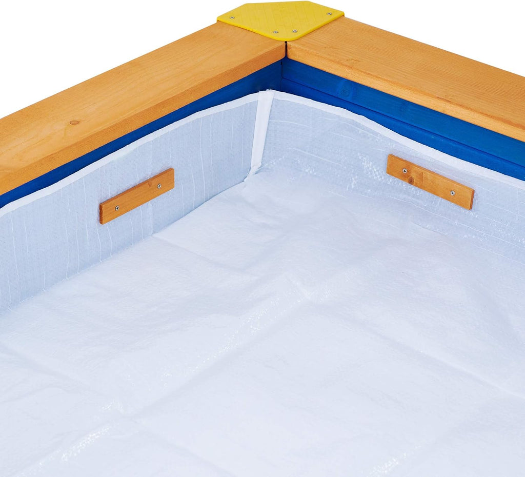 Wooden Outdoor Kids Sandbox with Canopy T23915