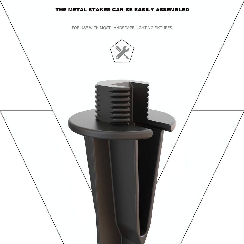 Metal Ground Spike Stake Replacement 3/4 IN-14 NPSM Male Thread Q573174