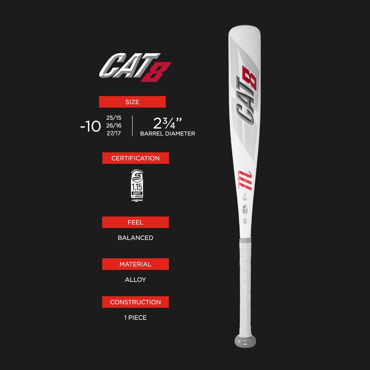 2 3/4" Barrel 27"/ 17 oz Baseball Bat Z884
