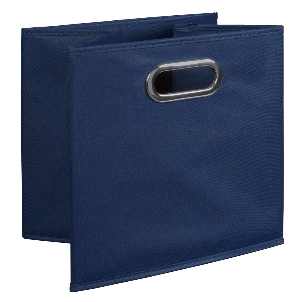 34 in. Square Folding Bookcase with Fabric Bins T566429
