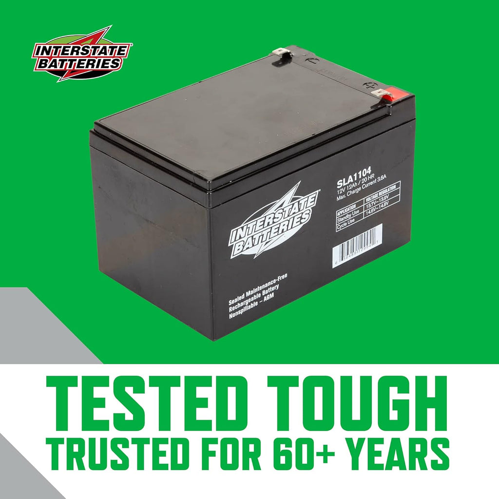 12V 12Ah Sealed Lead Acid Rechargeable SLA AGM Battery Pack of 2 L98930