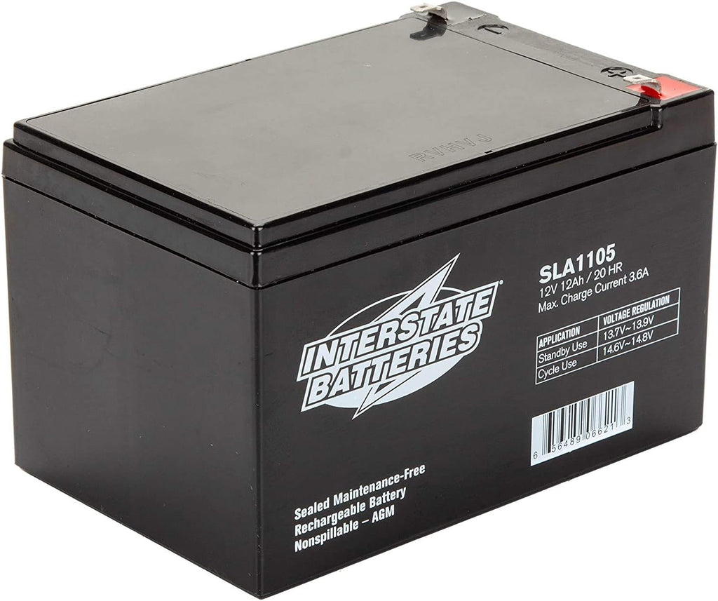 12V 12Ah Sealed Lead Acid Rechargeable SLA AGM Battery Pack of 2 L98930