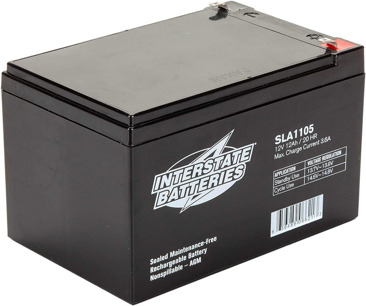 12V 12Ah Sealed Lead Acid Rechargeable SLA AGM Battery Pack of 2 L98930