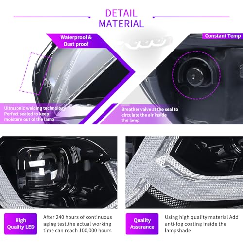 3 Projector Head Lamp Assemblies for 8th gen Civic Sedan W7991