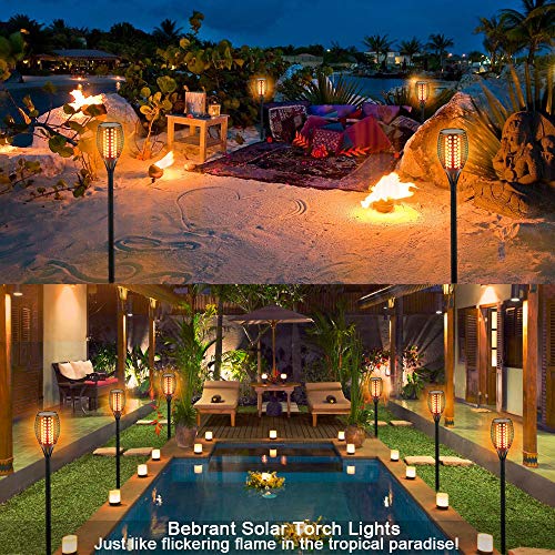 43" Flickering Flames Torch Lights Outdoor Waterproof 4-Pack F254899