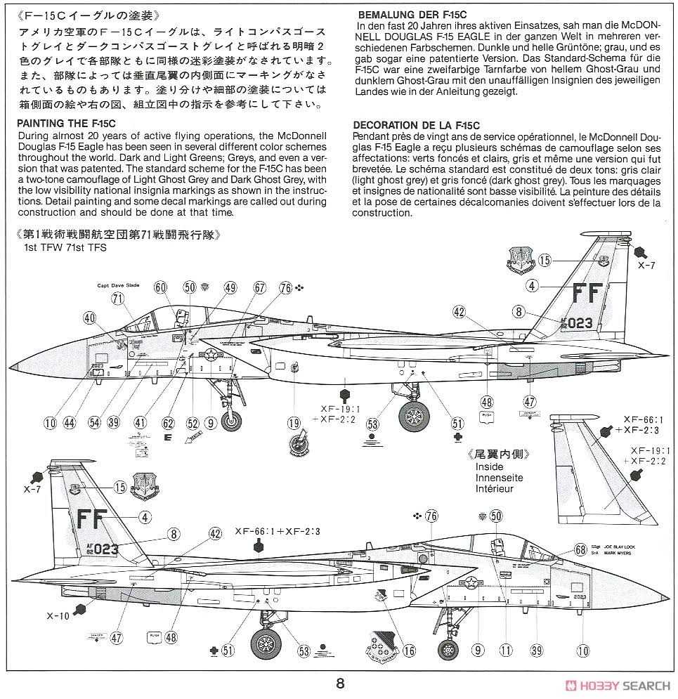 1/48 Scale F-15C Eagle Kit I8652
