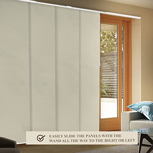 Blackout Fabric Sliding Door Blinds, W:46-86 x H: Up to-96 inches G740131