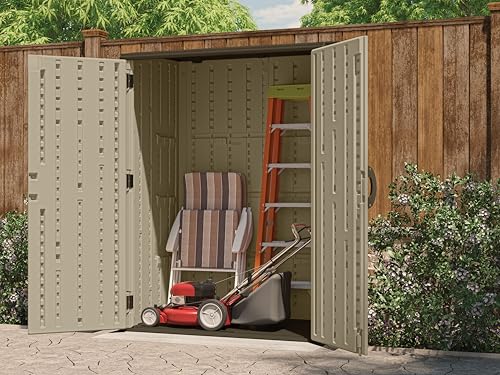 54 Cubic Feet Vertical Plastic Storage Shed E7588
