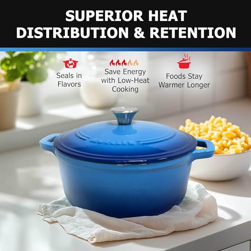 6qt Enameled Cast Iron Dutch Oven with Lid W620883