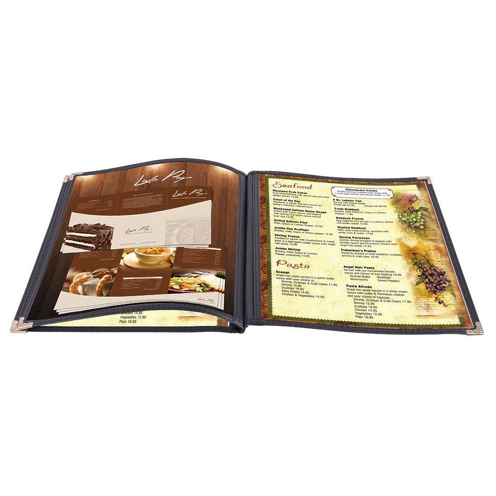 Black 30 Page Menu Covers B4831