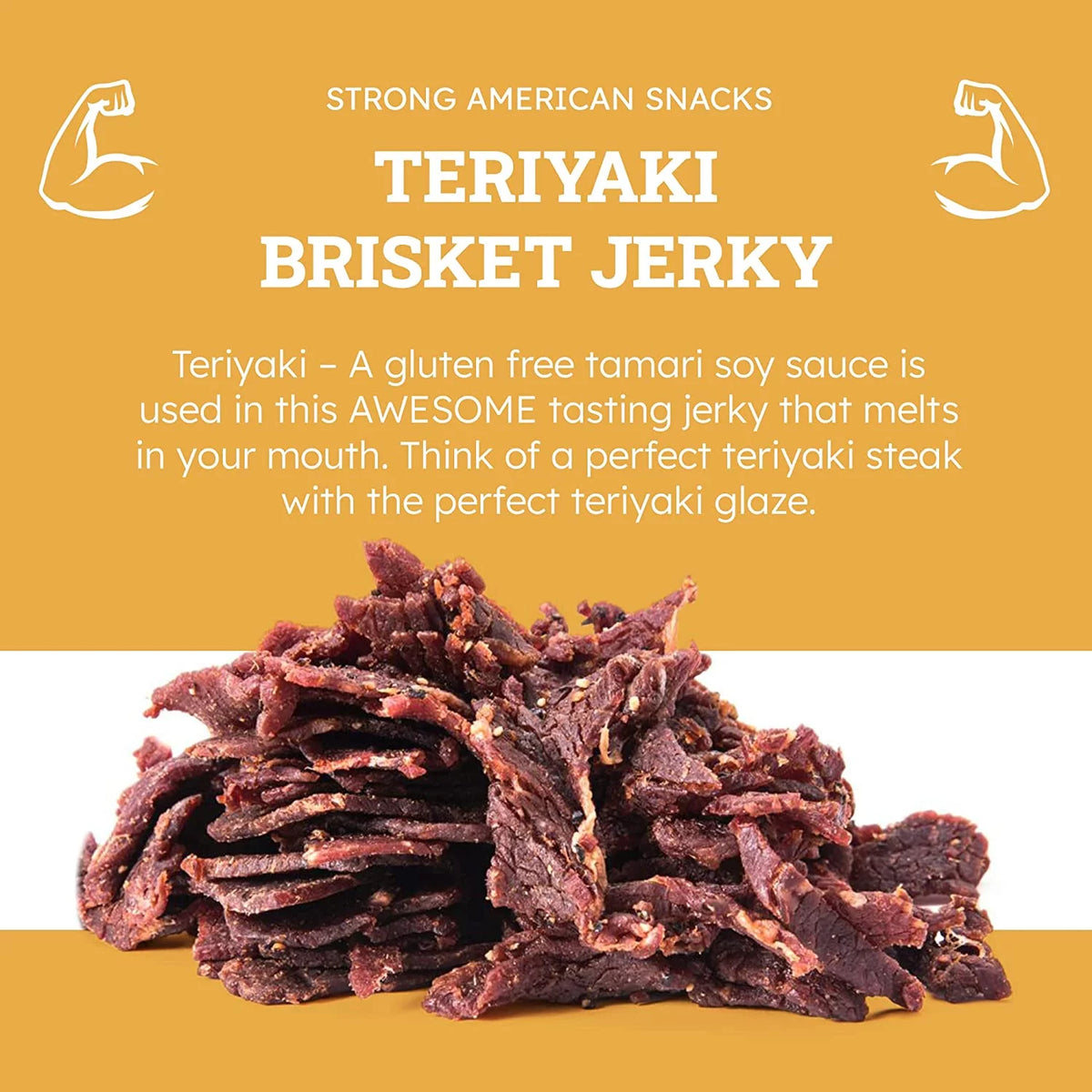 All Natural Beef Brisket Jerky, Teriyaki, 5lb T9052