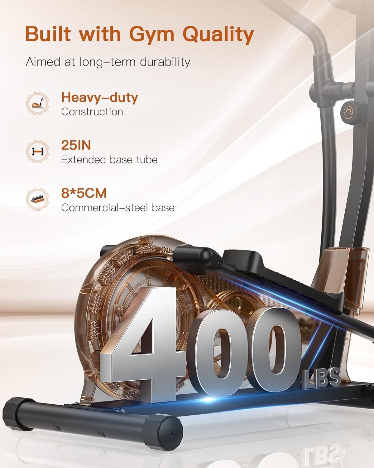 16 Resistance Levels Elliptical Machine and Recumbent Exercise Bike M3918