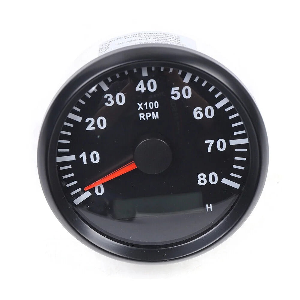 Black 6 Gauge Set Digital Speedometer Tacho Fuel Level Gauge Water Temp Volts Oil Pressure B373