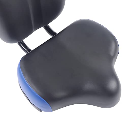 Backrest Saddle Bike Seat with Backrest, 11.5" x 9.5" Universal Bicycle Saddle Seat with Back Support, Faux Leather Foam Cycling Seat Cushion Y770470