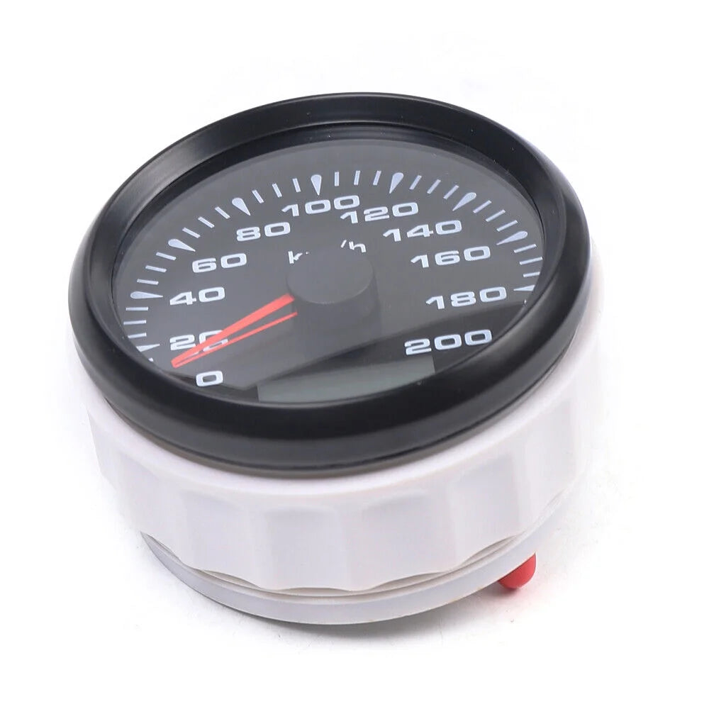 Black 6 Gauge Set Digital Speedometer Tacho Fuel Level Gauge Water Temp Volts Oil Pressure B373