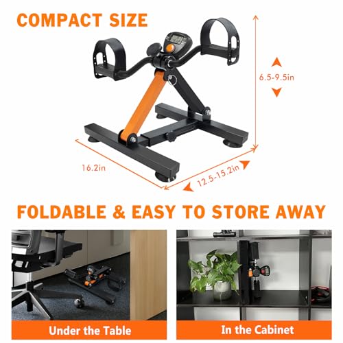 Adjustable Foldable Pedal Exerciser with Suction Cup Feet B11691