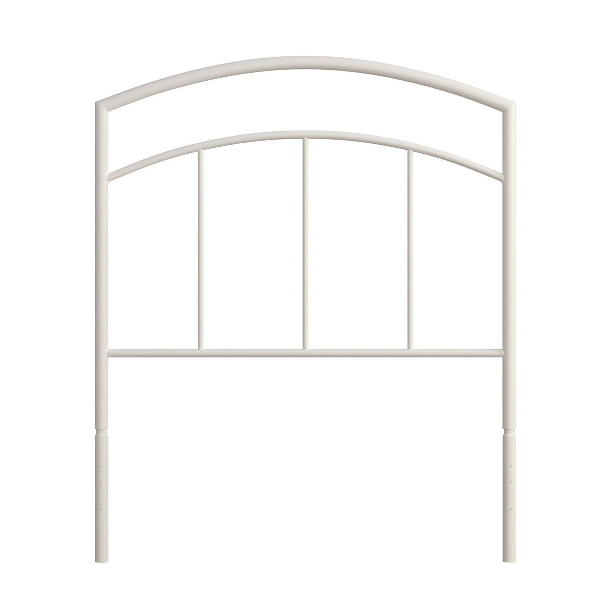 Textured White Twin Metal Headboard with Frame O393
