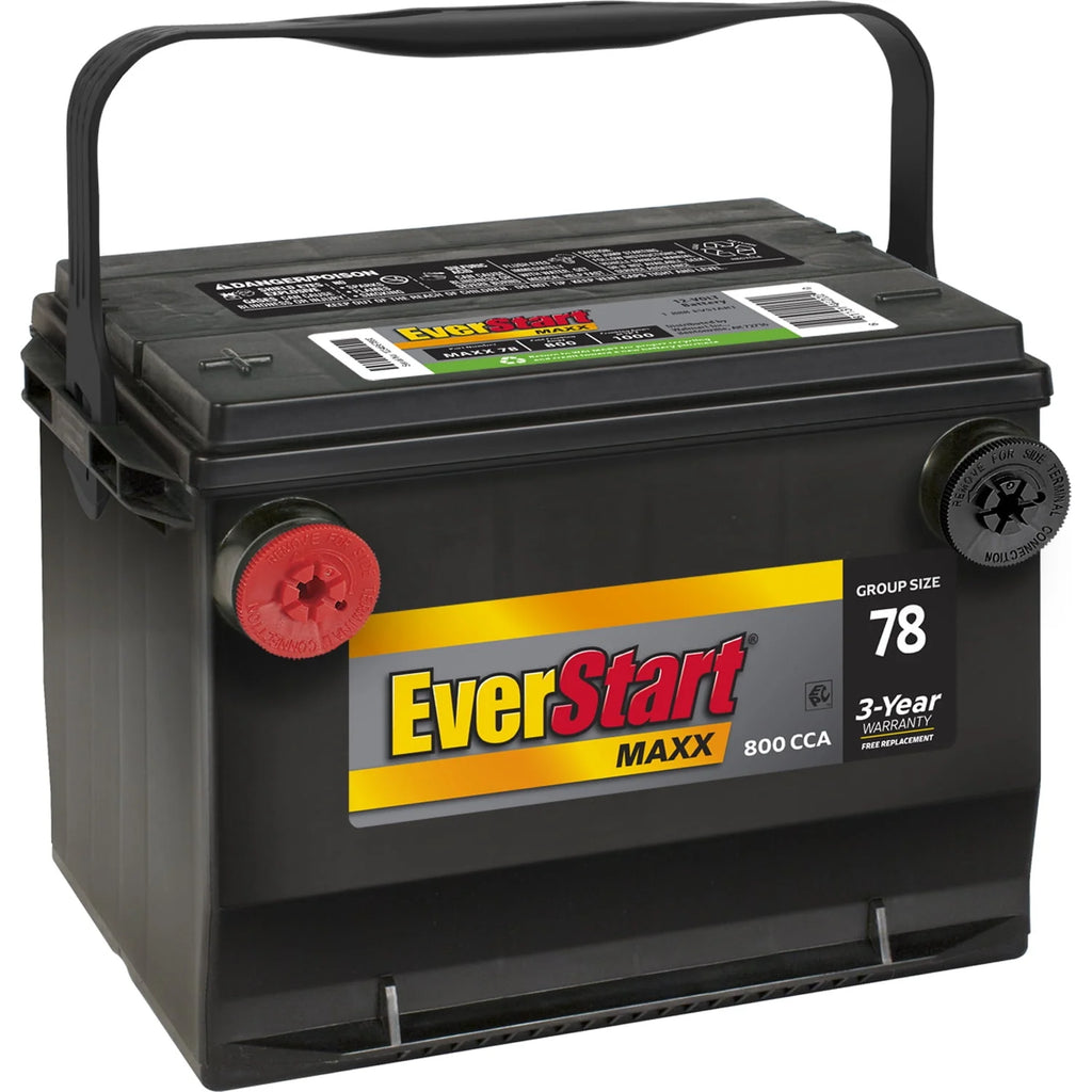 Lead Acid Automotive Battery, Group Size 78 12 Volt, 800 CCA T653