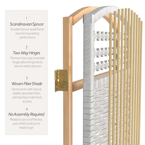 White 3 Panels Folding Screen Z321