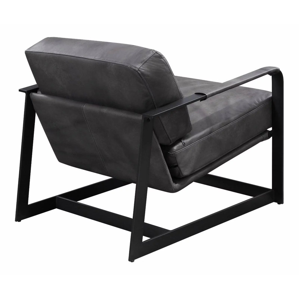 Top Grain Leather Upholstered Accent Chair O7286
