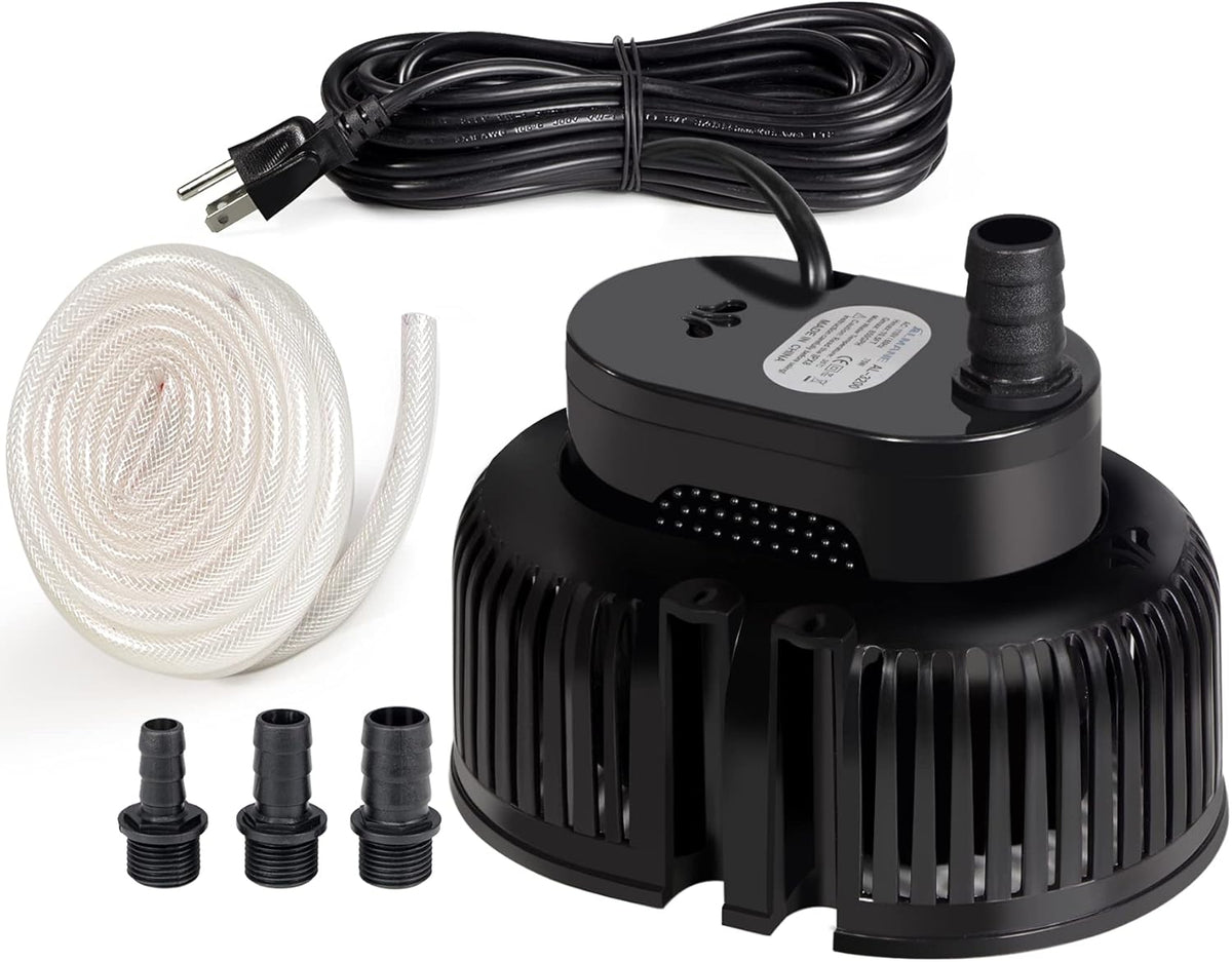 850GPH 75W Submersible Water Pump with Drainage Hose and 3 Adapters, Pack of 2 Y980