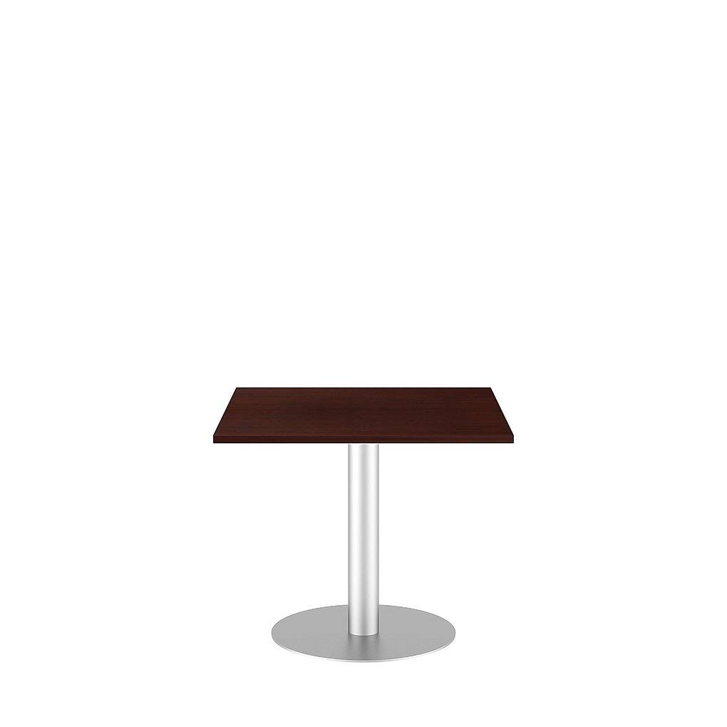 Cherry Square Conference Table with Metal Disc Base W96573