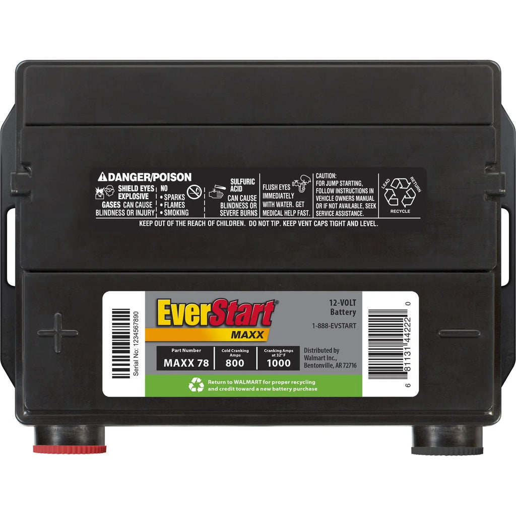 Lead Acid Automotive Battery, Group Size 78 12 Volt, 800 CCA T653