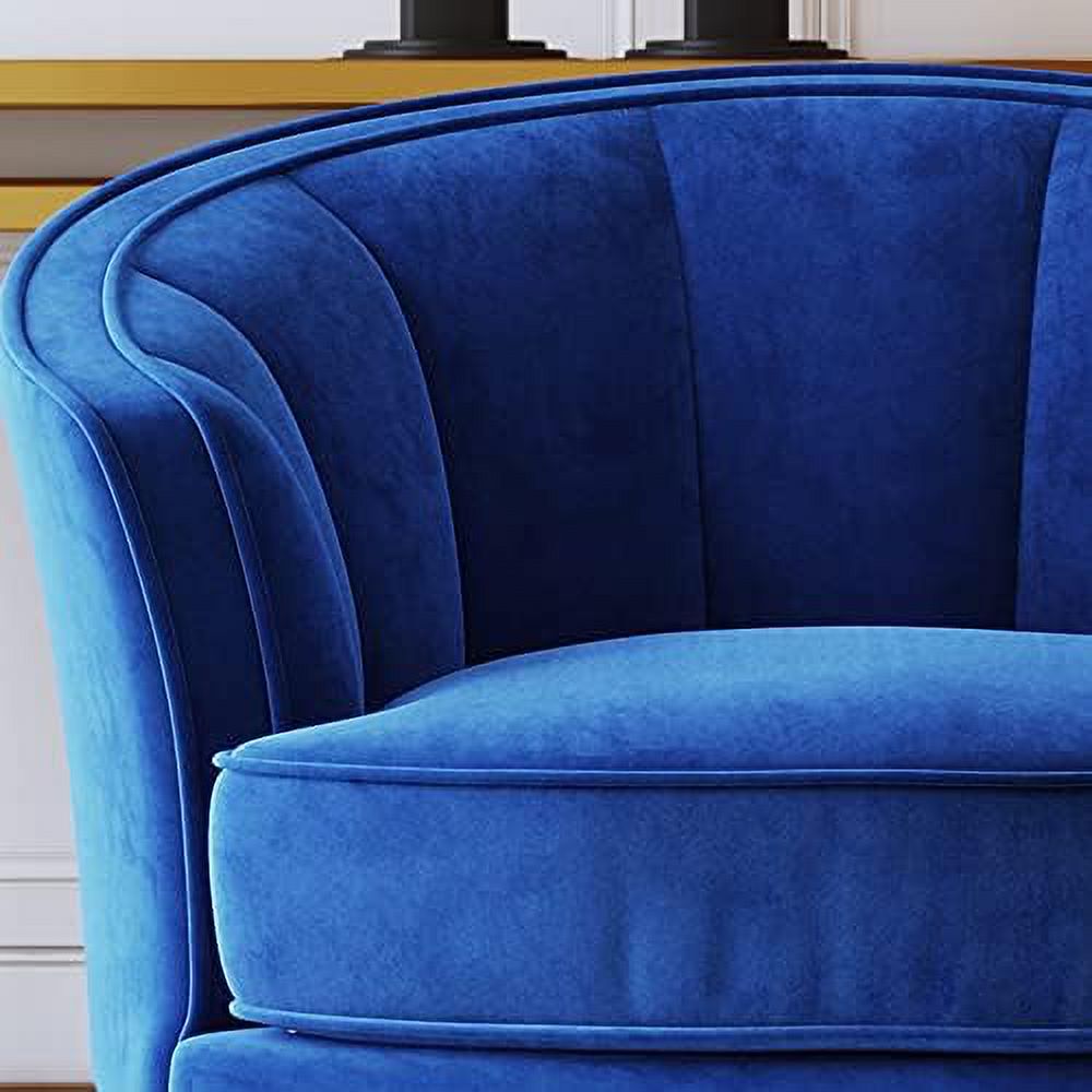 Modern Velvet Accent Barrel Chair E653002