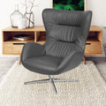 Gray LeatherSoft Swivel Wing Chair Y995312
