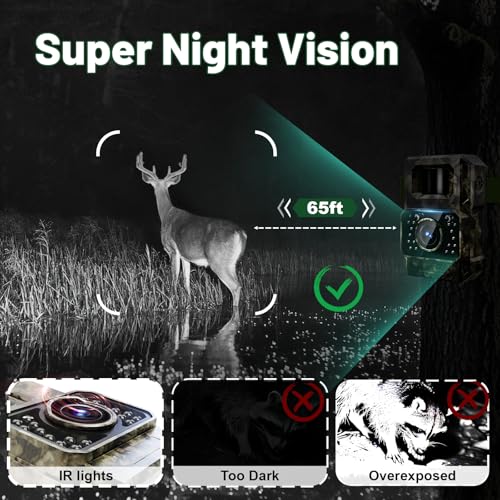 Trail Camera Bluetooth 2000mAh Rechargeable Night Vision 48MP Z36248
