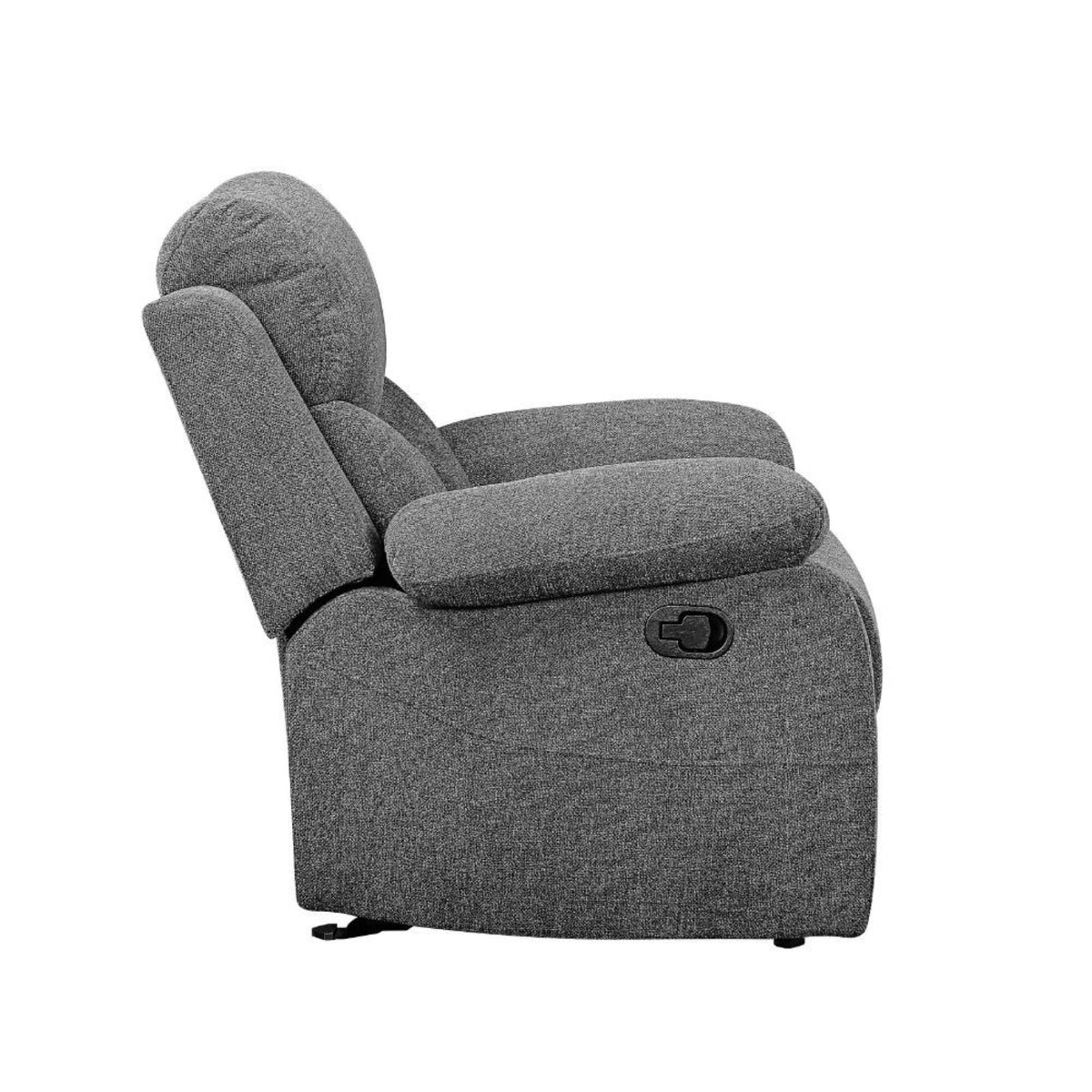 Gray Chenille Loveseat with Console L247