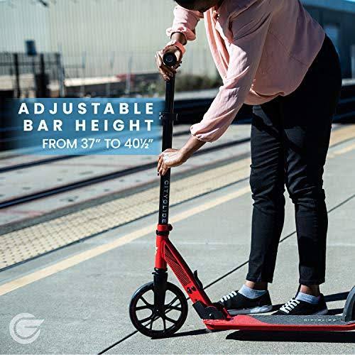 Kick Scooter Foldable Lightweight Adjustable Black T195