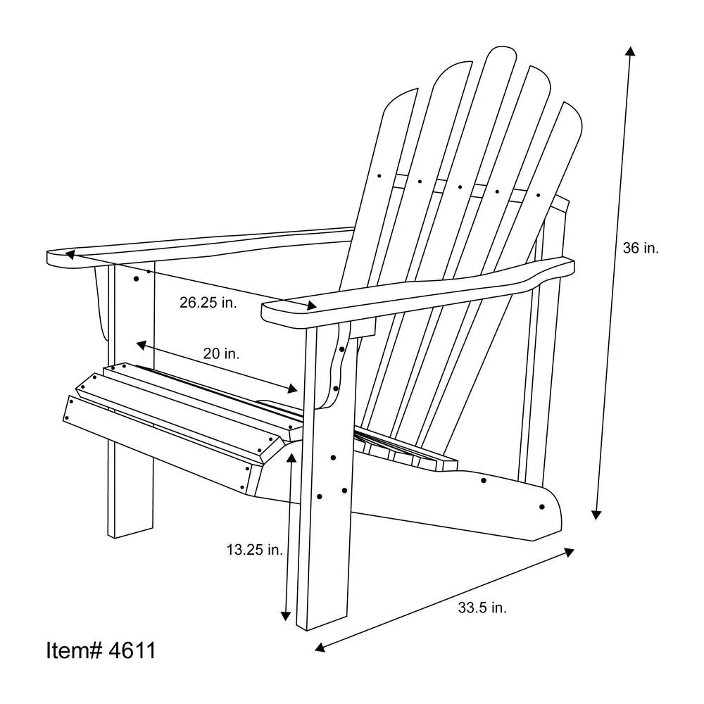 Solid Wood Adirondack Chair Z563911
