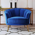 Modern Velvet Accent Barrel Chair E653002