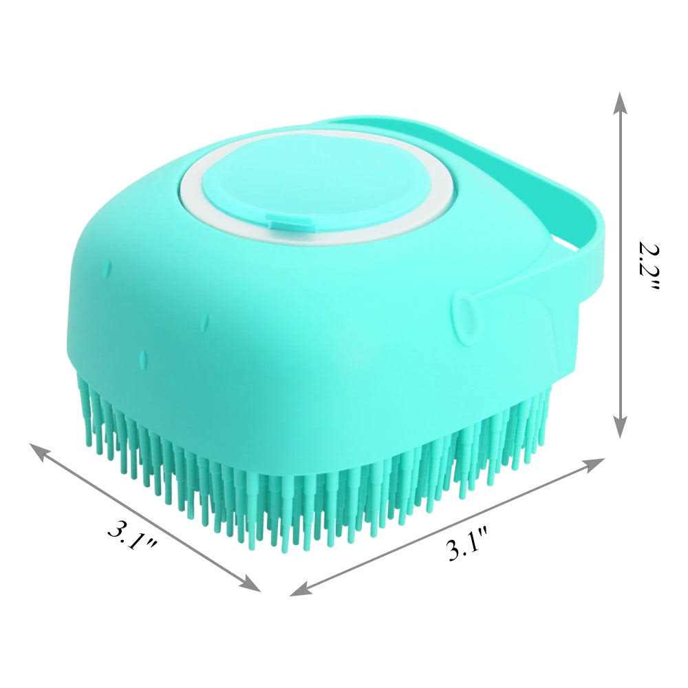 Dog Bath Brush with Shampoo Dispenser O378222