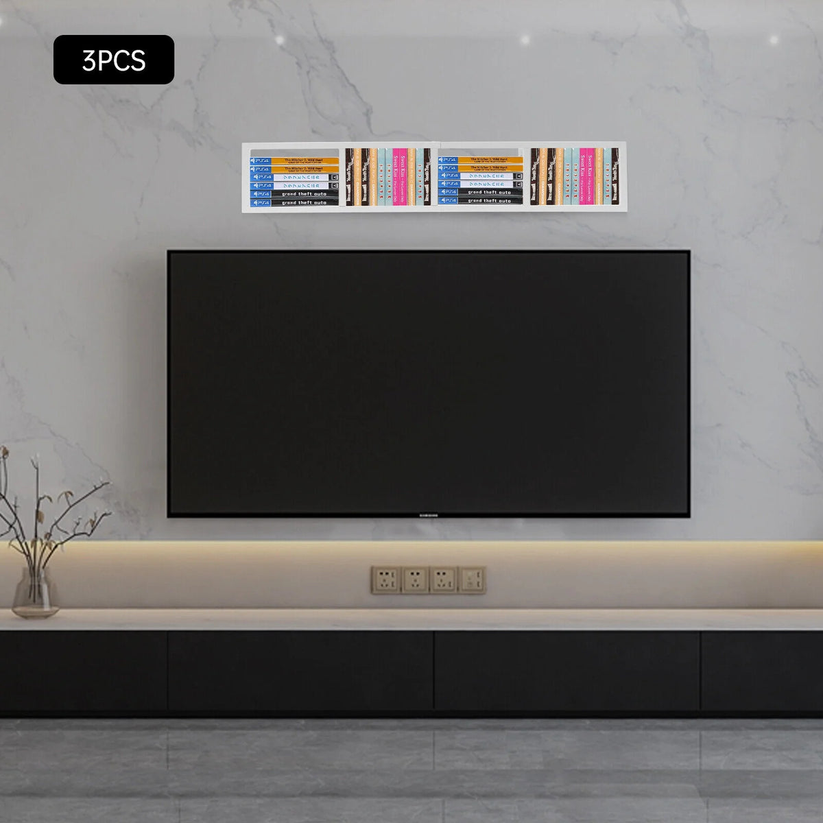 Metal Wall Mount CD DVD Media Storage Rack Y117745