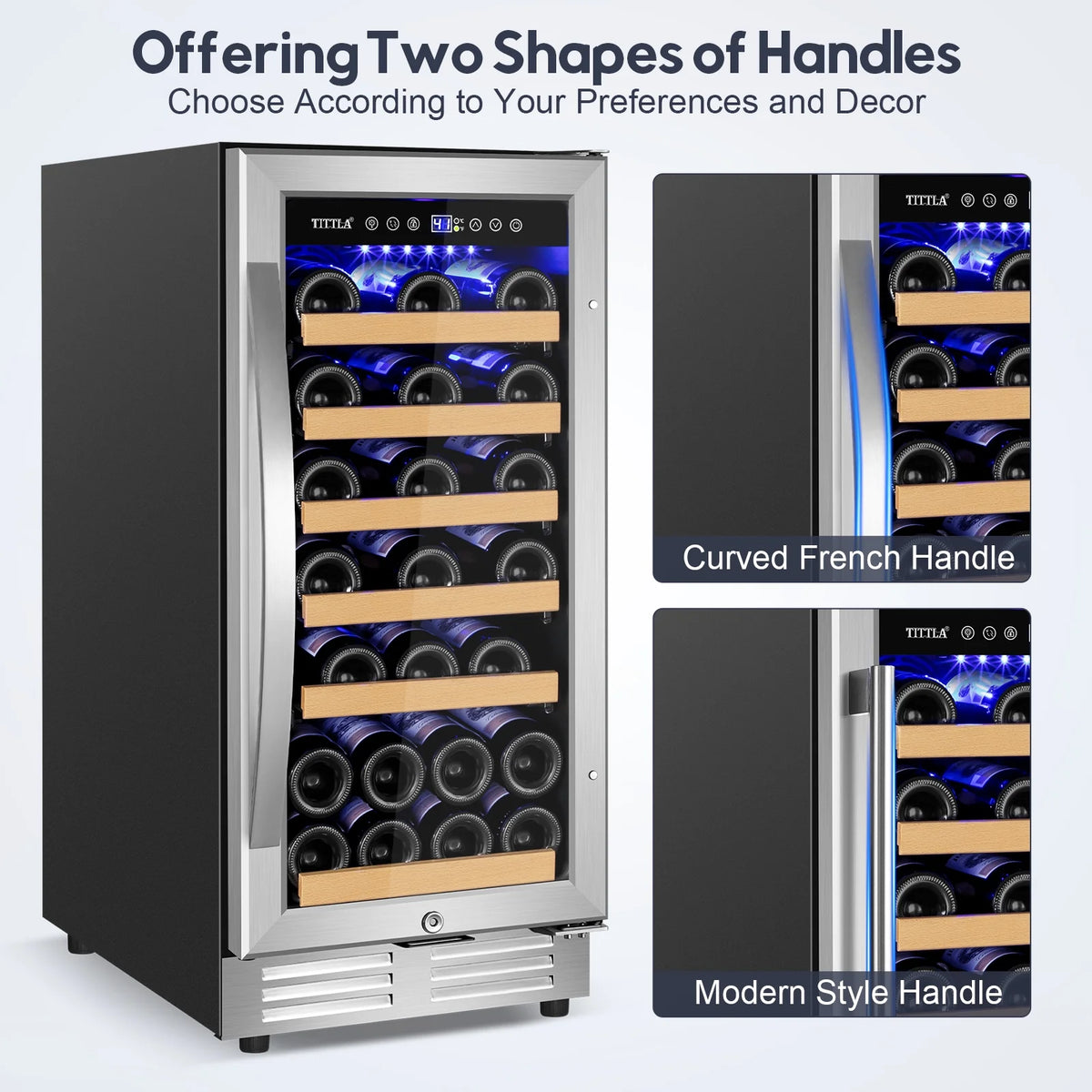 15 inch 30 Bottle Stainless Steel Wine Cooler F9869